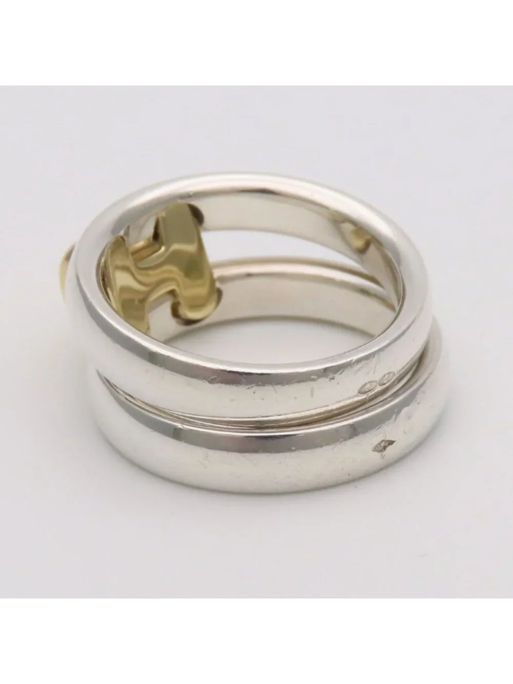 Hermes Ring Olympe 53 Silver Gold
